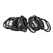 Set of 20 Black Medium Thick Snag Free Hair Bands /Endless Elastic Band For Ponytail/Hair Bobble By Mytoptrendz