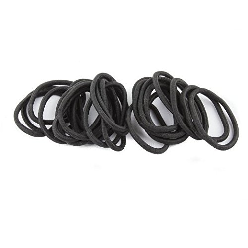 Set of 20 Black Medium Thick Snag Free Hair Bands /Endless Elastic Band For Ponytail/Hair Bobble By Mytoptrendz