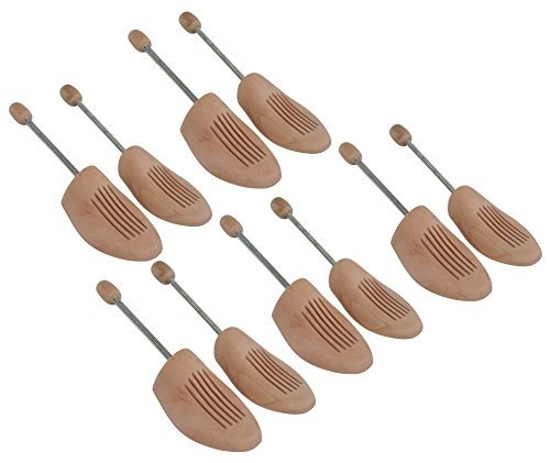 Delfa - Calzador de madera para zapatos (juego de 5 pares), color Beige, talla 40/41