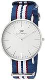 Daniel Wellington Herren-Armbanduhr XL Classic Belfast Analog Quarz Nylon 0213DW
