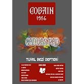 bordo sanat taha demir Cobain 1986 Canvas Pad Tuval Bezi Defteri Akrilik, Yağlıboya, Guaj Defteri (A5)