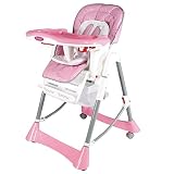 Sungle® Multifunctional Foldable Baby Highchair Adjustable Chair 6 Colours (Pink)