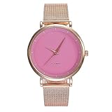 Armbanduhr Damen Ronamick Vansva Damen Casual Quarz Edelstahl Newv Analoge Armbanduhr Armband Uhr Uhren (D)