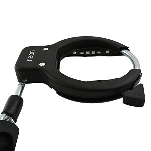 nean Fahrrad-Rahmen-Ring-Schloss, Ketten-Schloss, inkl. Einsteckkette und Anbausatz, schwarz, 5, 5 x 900 mm