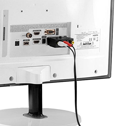 deleyCON Scart auf 3x Cinch Buchsen IN/OUT Umschalter + S-VIDEO / S-VHS AV Audio, Video Adapter [ vergoldete Kontakte ] - 5