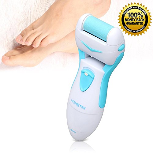 HOMETEK Professional Electronic Pedicure Foot File and Callus Remover - Gently and Effectively Remove Dead Skin and Reduce Calluses(Blue)