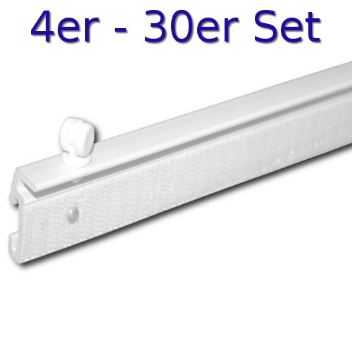 10 Stück Paneelwagen 57 cm Breite ( wahlweise auch 60 cm und 80 cm erhältlich ) - Mengenstaffel 2 - 30 Stück - für Schienensysteme - Flächenvorhangschiene - Flächenvorhang - Schiebevorhang (10er Set = 10 Paneelwagen, 57 cm breit – weiss)