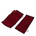 Produktbild sourcingmap 10x Hochzeitsgeschenk Samt Kordelzug Wein Aufbewahrungstasche Burgund 35cmx15cm