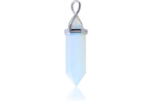 Aituo Gorgeous Quartz Crystal Healing Stones Punto Chakra Cut Gemstone naturale Bianco Crystal + ametista + rose Quarts Healing Point Chakra Ciondoli per collana Creazione di gioielli