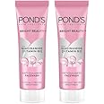 POND'S Bright Beauty Anti-Dullness & Brightening Facewash With Niacinamide | For Glass-Skin Like Shine And With 4X Visibly Brighter Skin, 50Gm (Pack of 2)