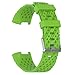 Produktbild Silicagel Armband Für Fitbit Charge 3 Uhrenarmbänder Edelstahl Watch Wrist Strap Band Replacement Uhrarmband Edelstahlschliesse Uhr Band Schnalle Wechselarmband (Grün)