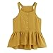 Produktbild BHYDRY Mode Frauen Casual Camis Sleeveless Crop Einreiher Rüschen Saum Tops