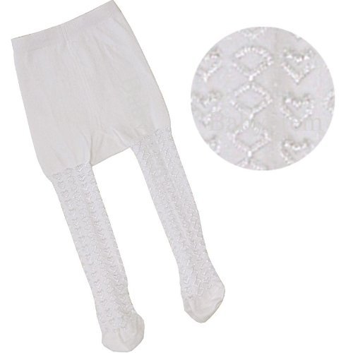 Baby Tights White, Cream or Pink in Newborn, 0-3, 3-6 months Cotton Blend. White, Newborn