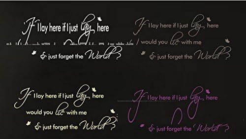 MCHSHOP(TM) IF I lay here IF I juse lay here Wall Stickers Decor Living Room Wallpaper Bedroom Wall Stickers Décor (purple)