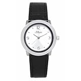 s.Oliver Damen-Armbanduhr Analog Quarz Leder SO-15064-LQR