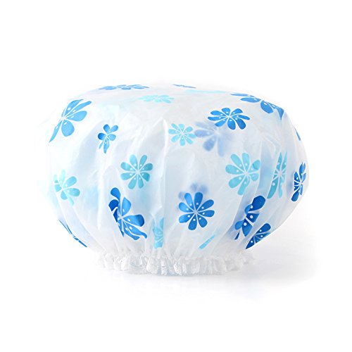 Meta-U Women Elastic Waterproof Reusable Shower Cap