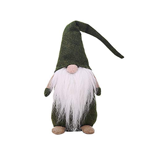 TAOtTAO Handmade Santa Cloth Doll Birthday Present For Home Christmas Holiday Decoration (green 42x13cm)
