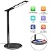 Produktbild Nourich LED-Schreibtischlampe + Wireless-Ladegerät, [USB-Anschluss] Klappbare Leselampe Dimmer Touch Control Light mit drahtlosem Schnellladegerät [4 Farbmodi] zum Lesen/Studieren/Schlafengehen