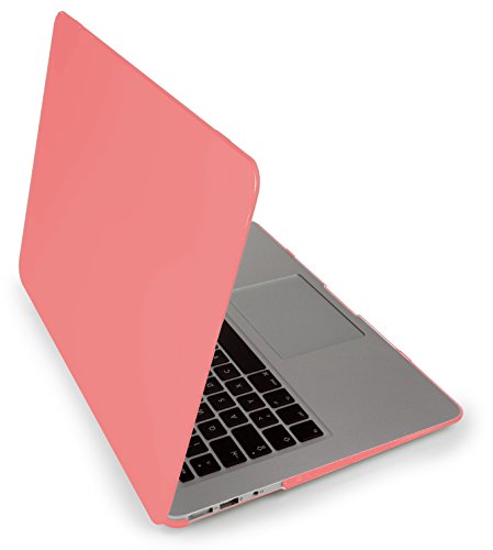 MyGadget *Gummierte* Hülle für - Apple MacBook Air 13 Zoll - Mac ab Mitte 2011 (A1466/A1369)- Gummi Cover Hardcase Tasche Schutzhülle in Rosa