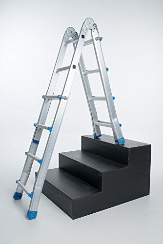 Teleskopleiter 414cm Leiter Anlegeleiter Klappleiter Multifunktionsleiter Größenauswah (..4.14m) - 3