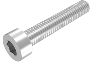 SECCARO Tornillo cilíndrico M6 x 35 mm, acero inoxidable V2A VA A2, DIN 912 / ISO 4762, hexágono interior, rosca completa, 20 piezas