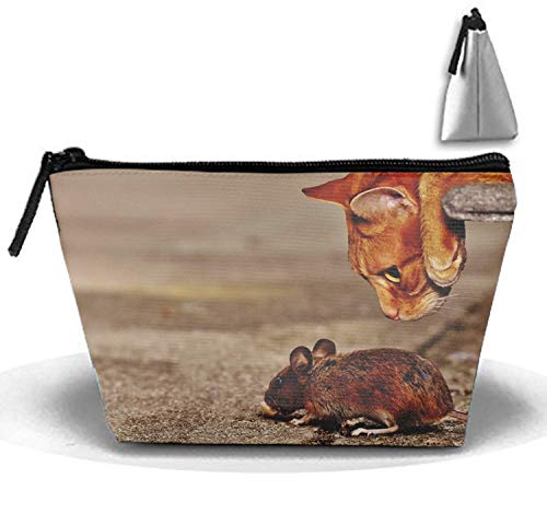 Sunflower Women Cosmetic Bags Portable Pouch Trapezoidal Storage Bag Travel Bag with Zipper