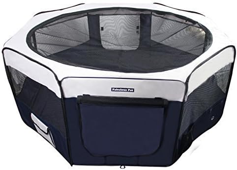 Fabulous Pet Water Resistant Portable Doggie, Dog, Puppy, Cat, Kitten Play Pen, Small Size by Fabulous Pet