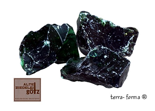 6 Stück Glasbruch grün ca. 8 - 16 cm