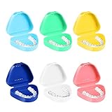 ROSENICE Retainer Case - 6pcs Mouth Guard Case with Vent Holes - Sterile, Strong Hinge, Easy to Close - Orthodontic Dental Retainer Box Denture Storage Container