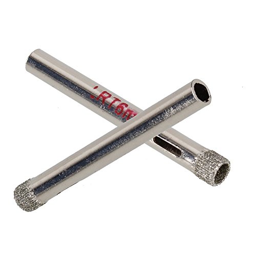 DN 6 mm-Durchm Silber Diamant beschichtete Bohrer Fliesen Keramik Glas Lochsägen (Packung mit 10) - 3