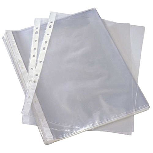 X 100 A4 PUNZ  N PL  STICO TRANSPARENTE PERFORADO BOLSILLOS CARPETAS FUNDAS CARPETAS DE PRESENTACI  N