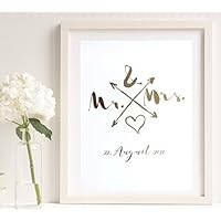 Poster Gold o. Silber Hochzeitsgeschenk personalisiert