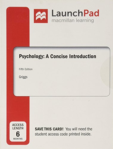 Preisvergleich Produktbild Launchpad for Psychology, Six Month Access: A Concise Introduction
