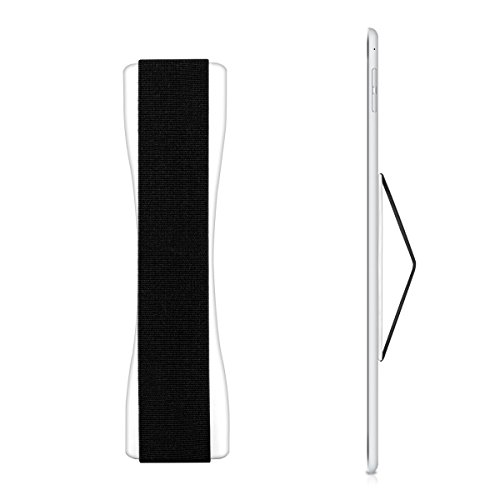 kwmobile Finger-Halterung Tablet Halter für die Hand, für verbesserte Einhandbedienung in Weiß - Für iPad, Samsung Galaxy Tab 4 und mehr