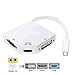 Produktbild USB-C-Multiport-Adapter, Dock-Hub-Typ C-Adapter (Thunderbolt 3-Kompatibel) Zu HDMI DVI VGA 4K-Kabel-Adapter-Konverter Für Neue MacBook Pro,White