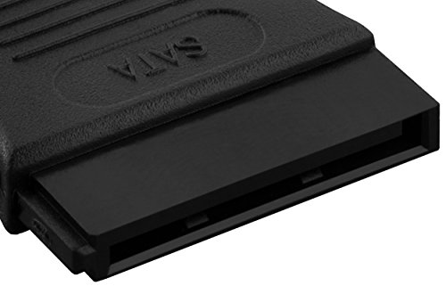 mumbi Stromkabel Y Stecker 4-polig auf 2-fach S-ATA – Y SATA Power Kabel – 1x 4pin an 2x 15pin – Länge: ca. 15cm - 6