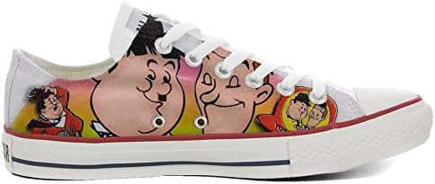 Converse Customized, Sneaker man/woman, printed Italian style Slim Stanlio e Ollio, size 45 EU