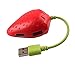 Produktbild Jamicy® Ultra Slim Extra Leicht 4 Port USB Hub, Datenhub für Windows 93/98/2000/2003/ME/XP/VISTA, Win7, Rot