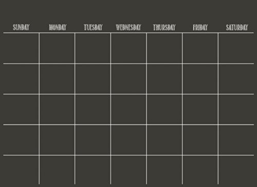 Preisvergleich Produktbild Wallpops Kalender, Schwarz, trocken abwischbar