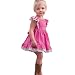 Produktbild Tatis Baby-Mädchen-Kind Scherzt Spitze Sundress-Feste Kleidung Prinzessin Casual Dress (Größe: 5 Jahre, Heiß Rosa)