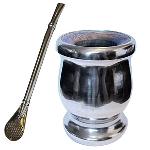 Set de Mate y Bombilla Extra Grueso de Alta Calidad de Palo Santo Madera