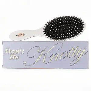 INH Paddle Brush | Detangling Soft Bristle Hair Brush Wet or Dry, Smoothing Faux Boar Bristle Brush for Thick Hair, Vegan