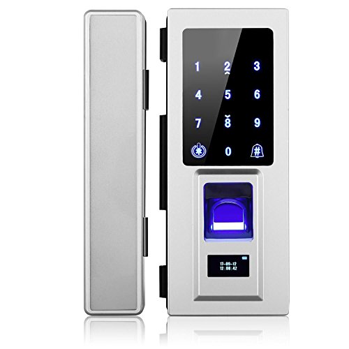 Preisvergleich Produktbild Sicherheit höhere high-recognition Rate biometrische Fingerabdruck Türschloss, Rechtshänder für Glas Tür, frei Stanz