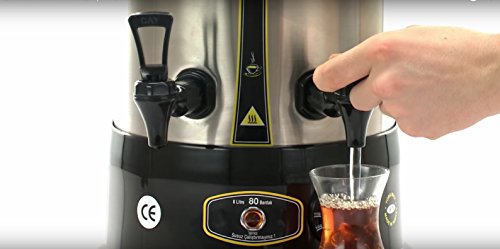 IMZA Wasserkocher Teebereiter Teemaschine (8 Liter, ca. 80 Gläser, geeignet für gewerbliche Verwendung) / 1700 Watt/ aus rostfreiem Cr-Ni-Edelstahl/ inkl. Sieb/ Maße: 47x32x31 cm - 7