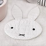 ❀ Diseño de dibujos animados - Toda la alfombra se diseñó en forma de conejo con orejas largas, super lindo para la decoración de la habitación del bebé y accesorios de fotografía