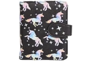 SHAG WEAR Shagwear Portafoglio Donna Portamonete in Pelle e Morbida PU - 6 Scomparti per Carte, 1 Finestra di Identificazione con Tasca Portamonete Piccolo e Corto in Bellissimi Colori Temi Fantasy