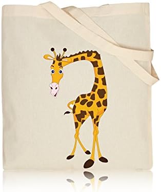 Jackster Trading LtdCute Giraffe - Natural Cotton Shoulder Tote Bag 100% Natural Cotton Fashion/Shopping/Beach/Everyday Bag