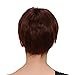 Bigood Inclined bang Fluffy Sexy Temperament Short wig Light brown 22cm