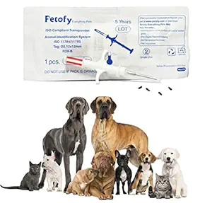 Pet Microchip | ISO Compliant Microchip for Dogs, Cats and Large Animals | 15 Unique Digit Number