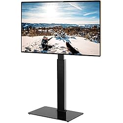 RFIVER Support TV sur Pied Meuble TV avec Support Pivotant Cantilever pour Télés et Ecrans LCD LED de 32 à 65 Pouces TF2003